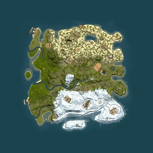 Rust map seed 401838463, 3800x3800m top-down preview