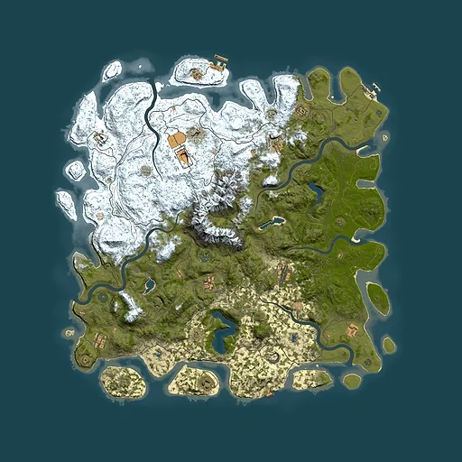 Rust map seed 2120054703, 5450x5450m top-down preview