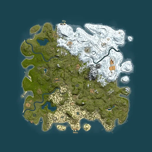 Rust map seed 343825849, 5250x5250m top-down preview
