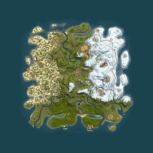 Rust map seed 236967303, 4450x4450m top-down preview