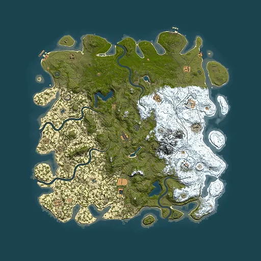 Rust map seed 90584815, 5450x5450m top-down preview