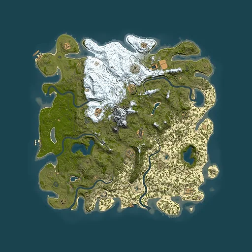Rust map seed 448050808, 5450x5450m top-down preview