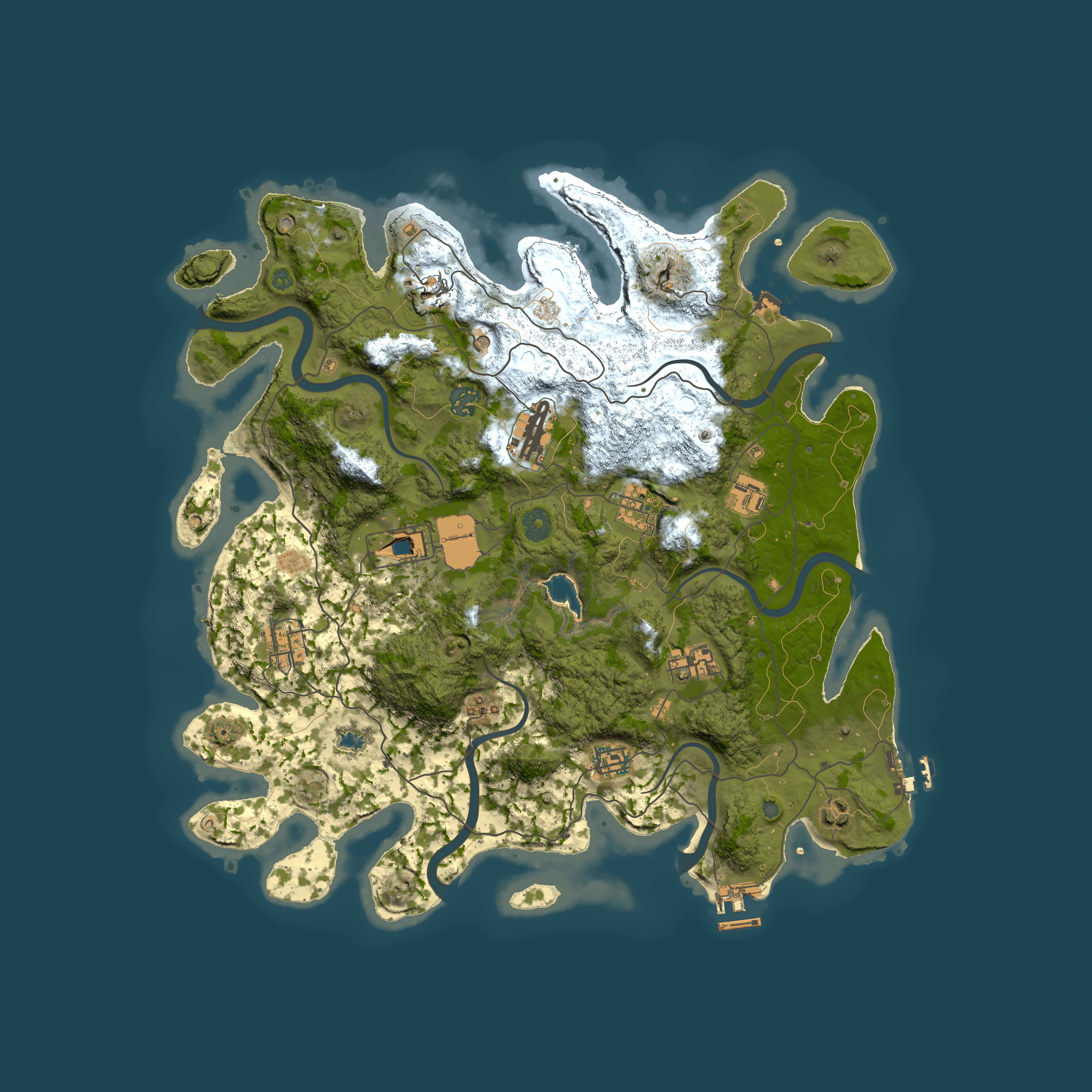 Full top-down render of Rust map seed 1200056665, 4050x4050m