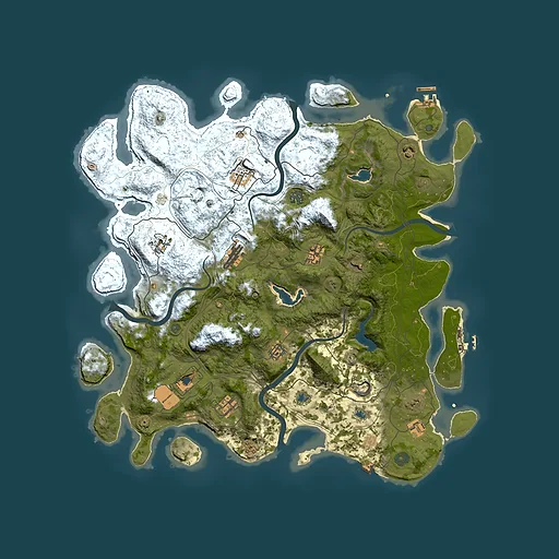 Rust map seed 1357946213, 4650x4650m top-down preview