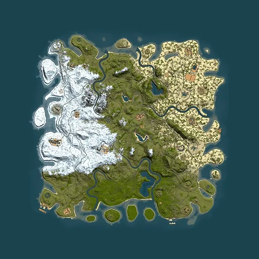 Rust map seed 343861417, 5350x5350m top-down preview