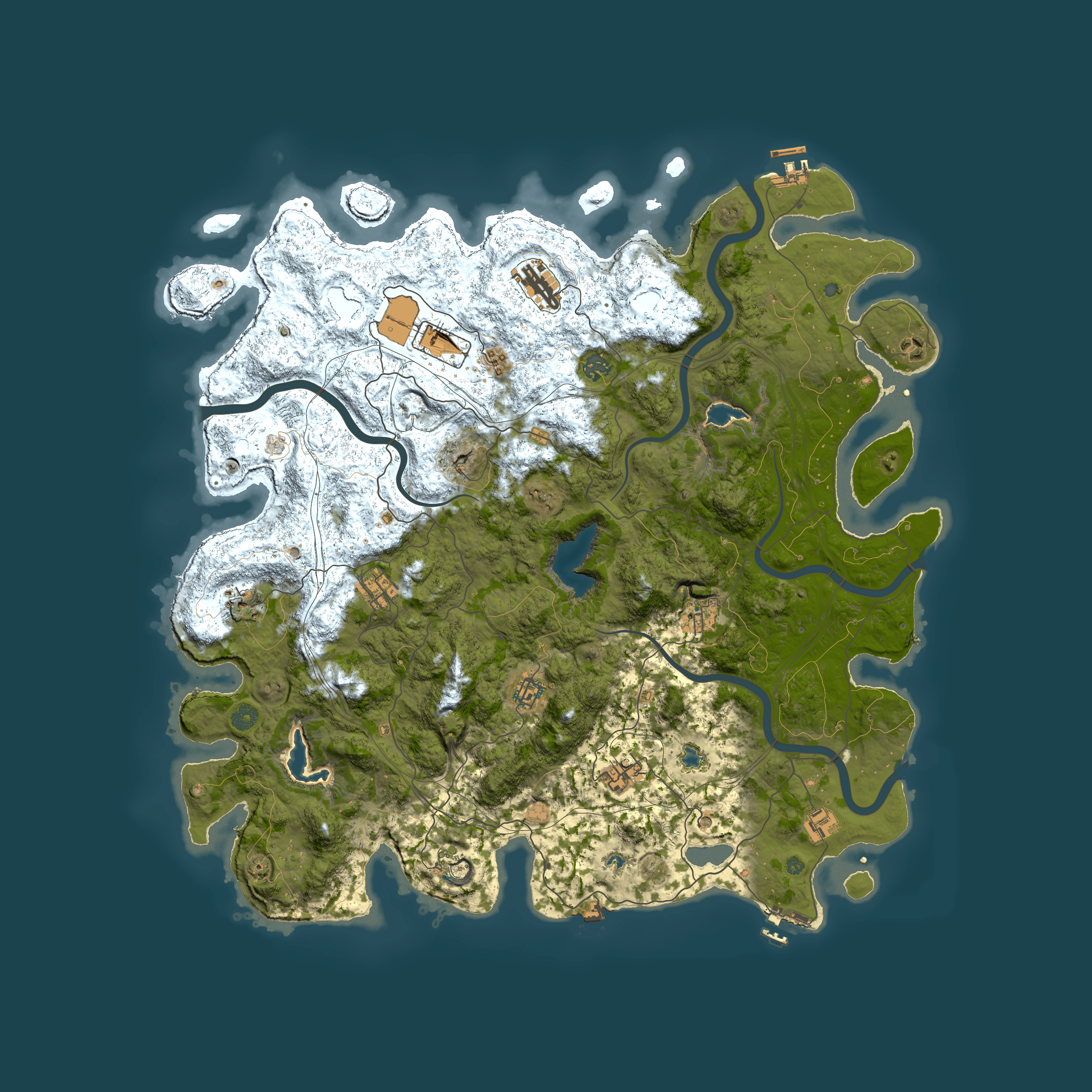 Full top-down render of Rust map seed 1587312965, 4950x4950m