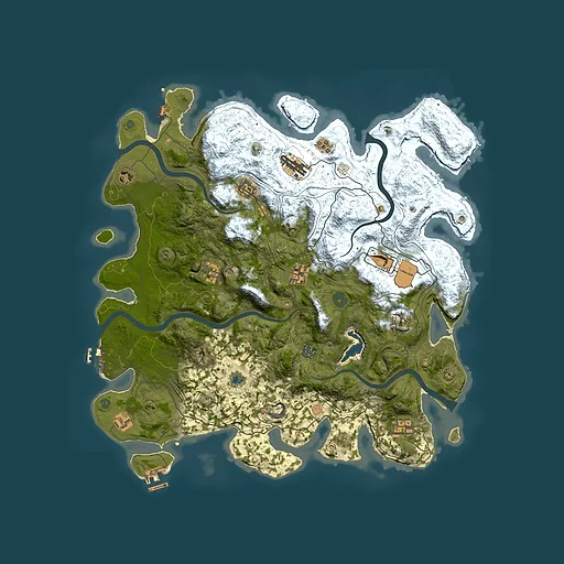 Rust map seed 1300750154, 4400x4400m top-down preview