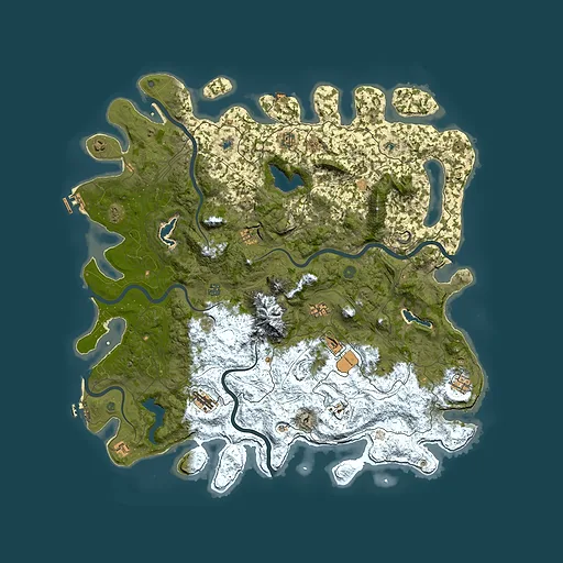 Rust map seed 907660869, 5400x5400m top-down preview