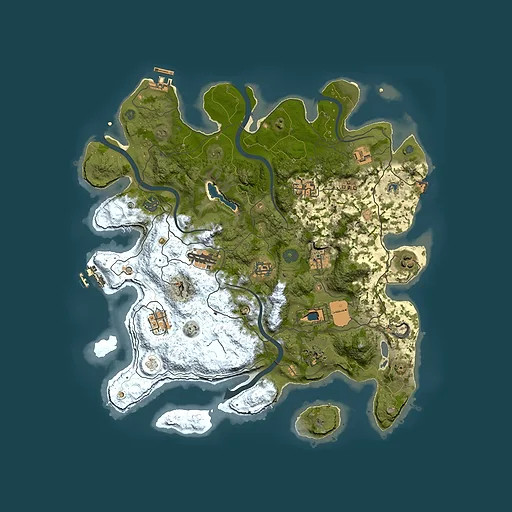 Rust map seed 1707412561, 4000x4000m top-down preview