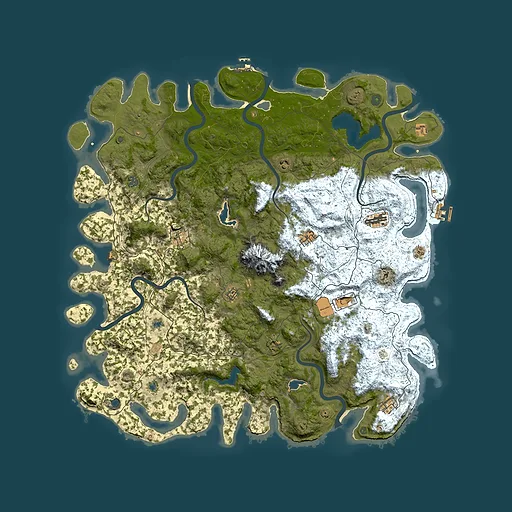 Rust map seed 197299964, 5550x5550m top-down preview