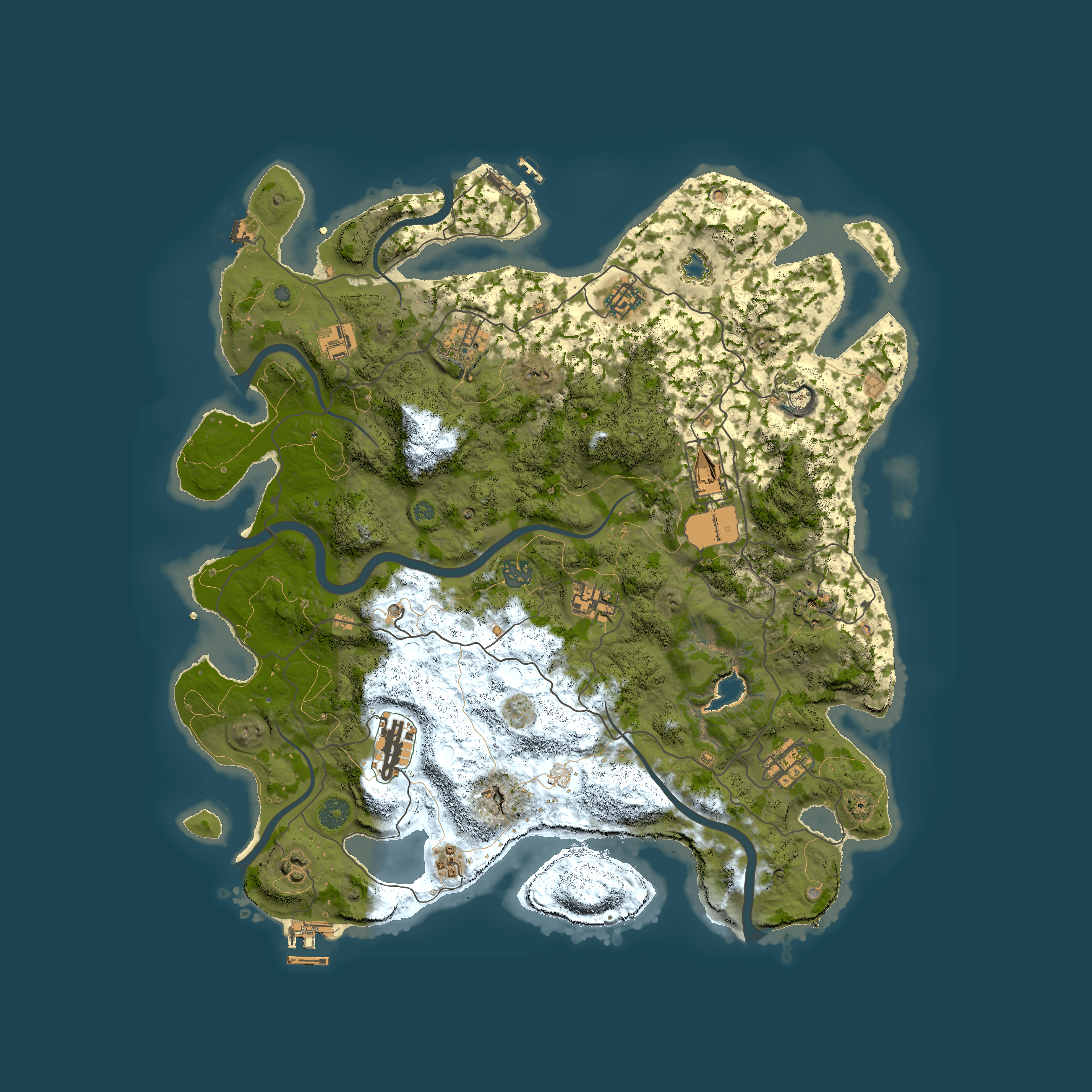 Full top-down render of Rust map seed 450295473, 4200x4200m