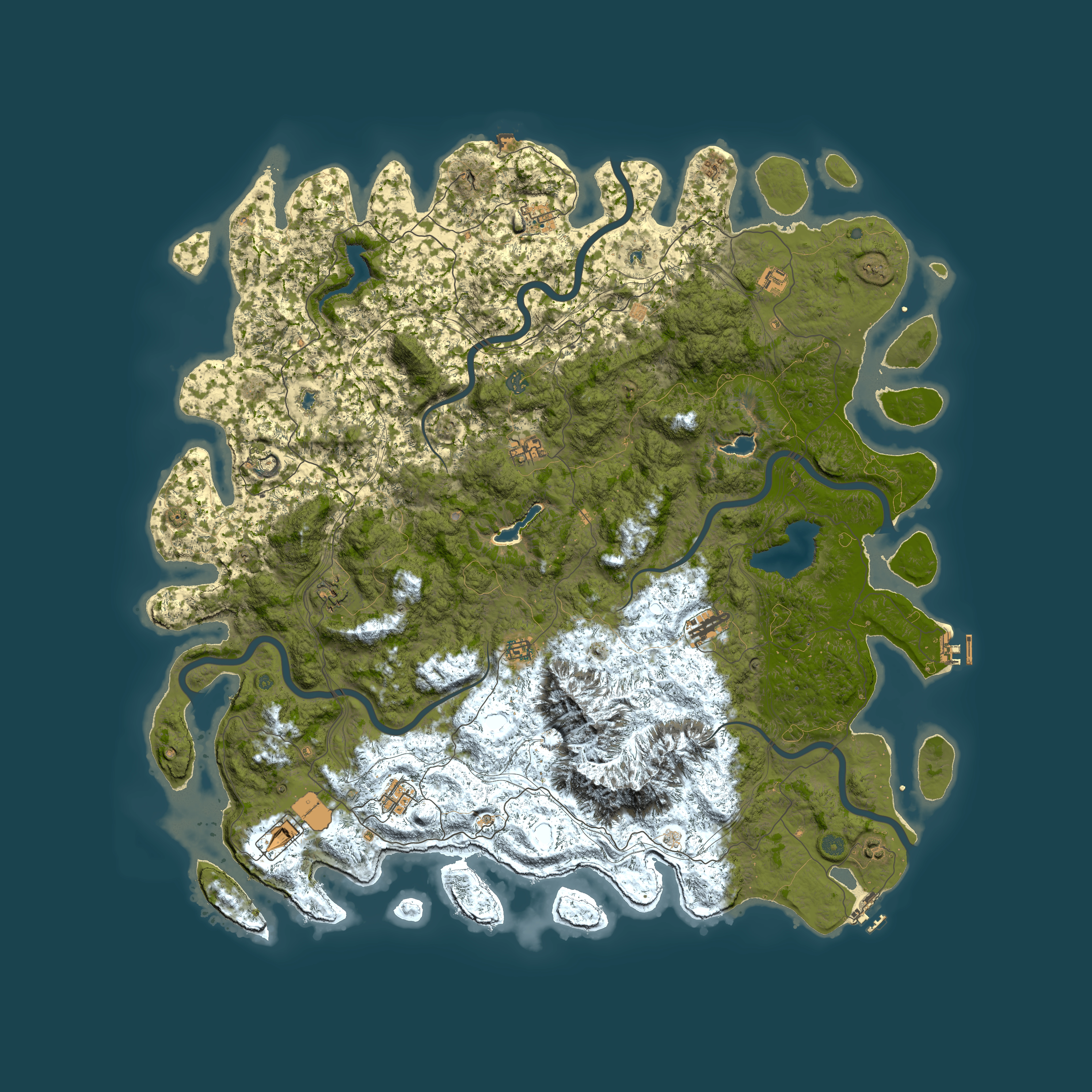 Full top-down render of Rust map seed 1233975365, 5900x5900m