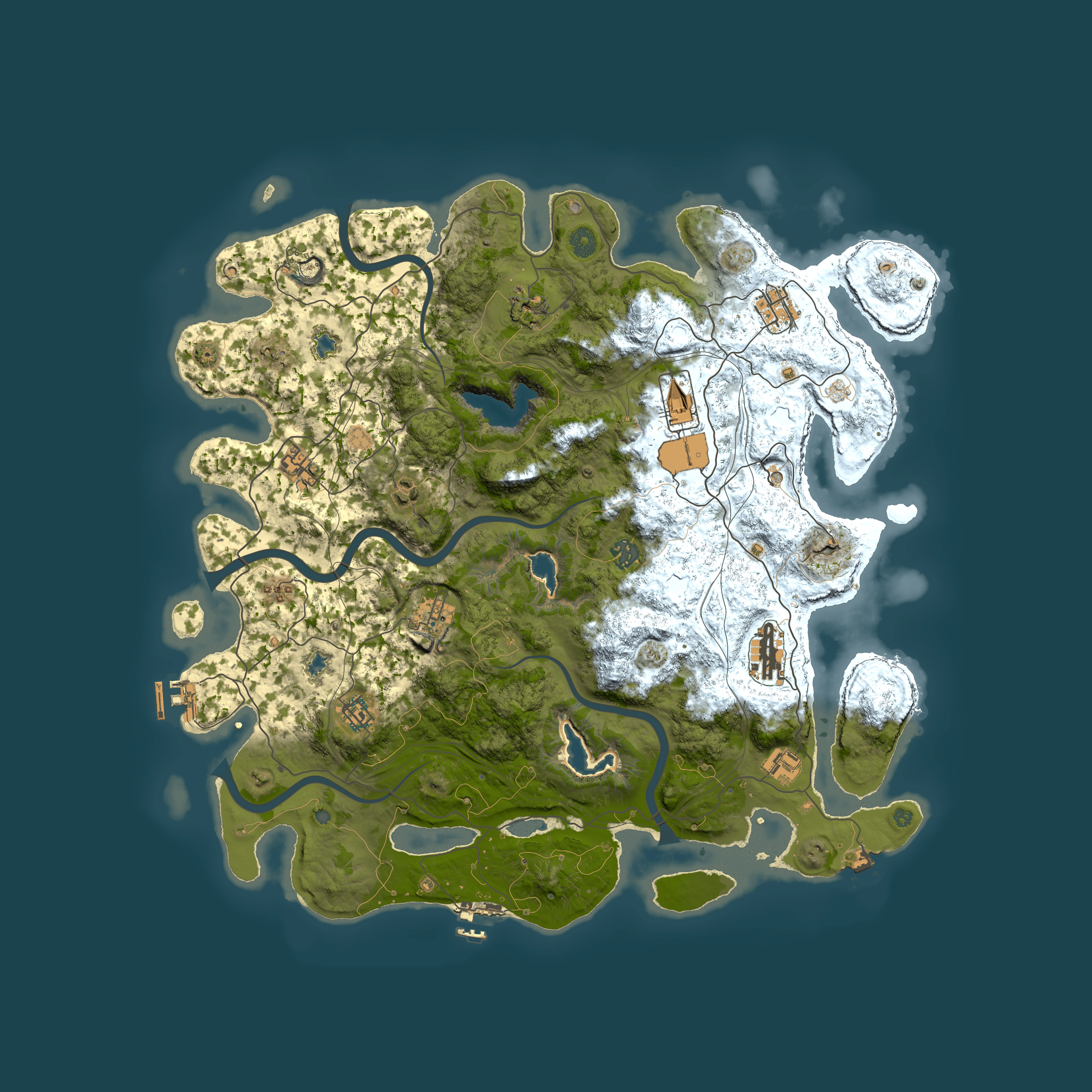 Full top-down render of Rust map seed 767070463, 4550x4550m