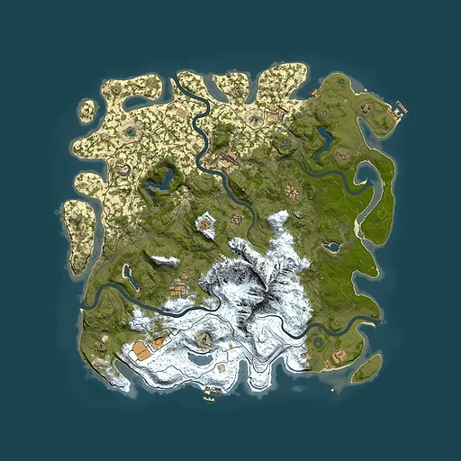 Rust map seed 1432886102, 5050x5050m top-down preview