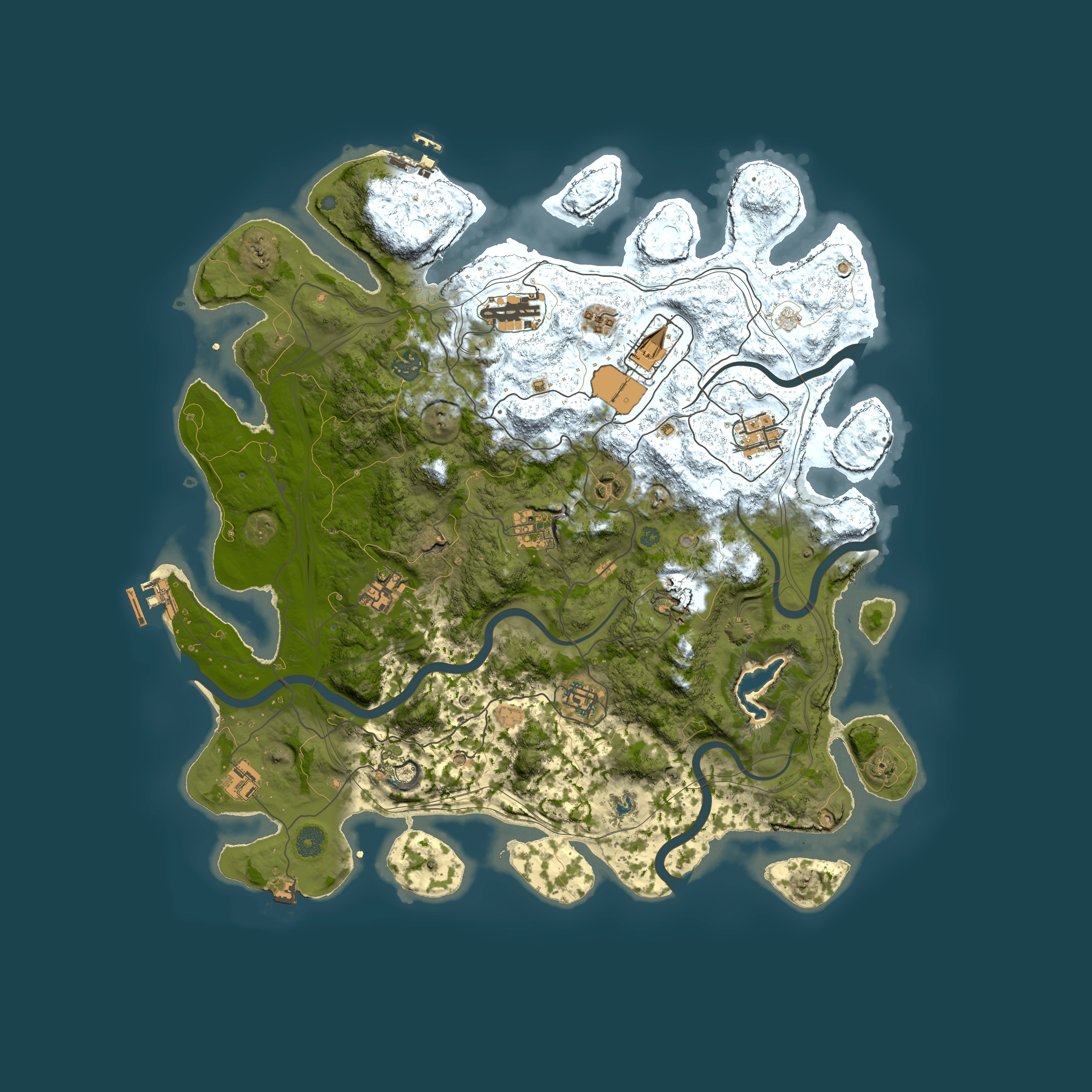 Full top-down render of Rust map seed 1833634449, 4350x4350m
