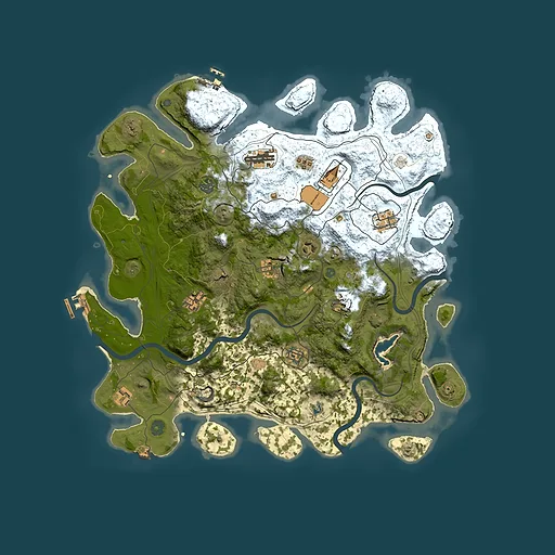 Rust map seed 1833634449, 4350x4350m top-down preview