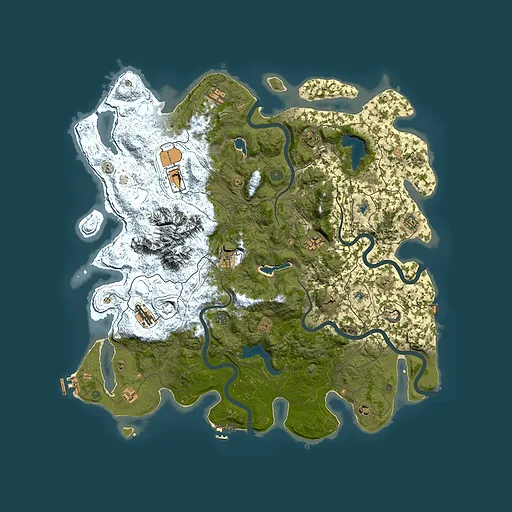 Rust map seed 963367260, 5000x5000m top-down preview