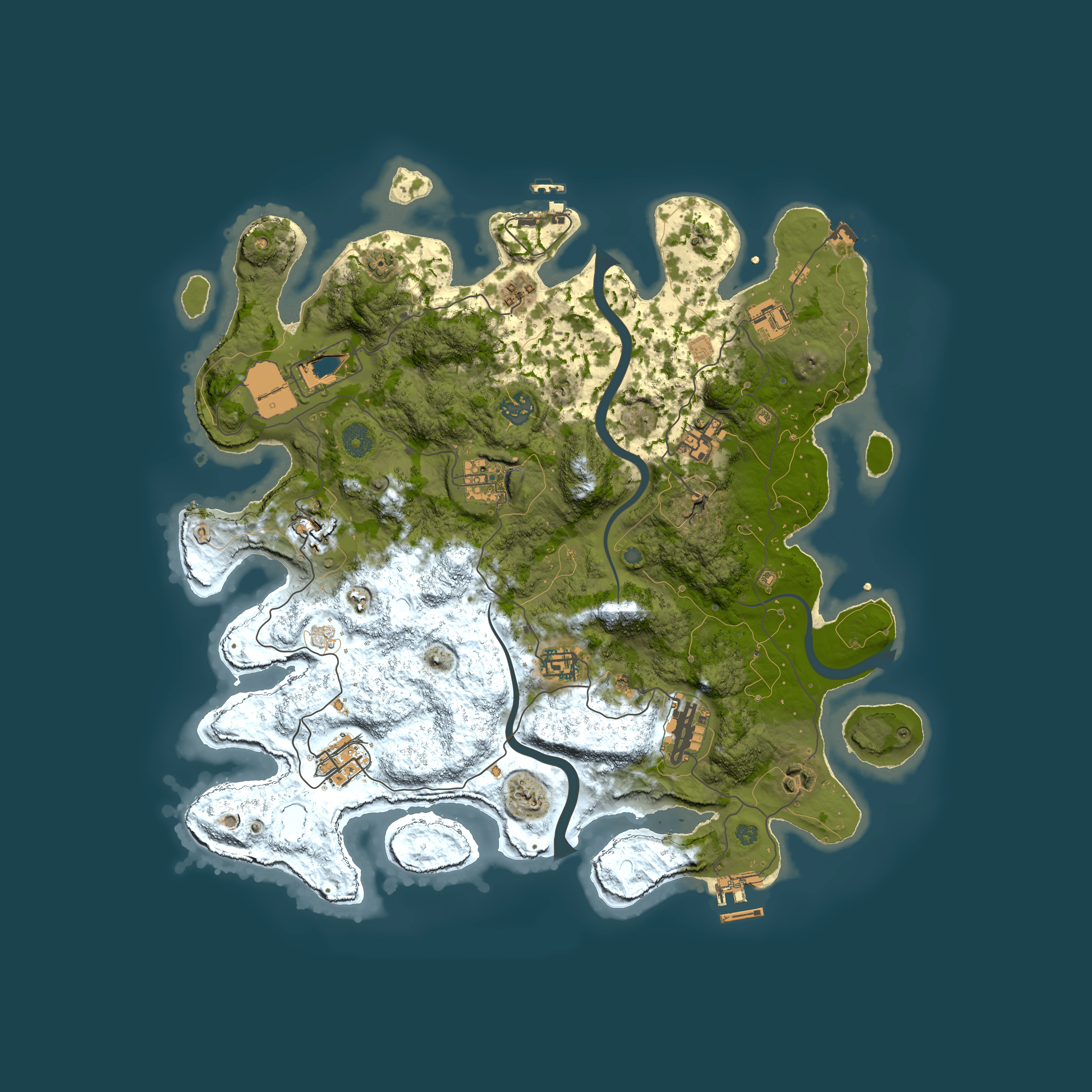 Full top-down render of Rust map seed 2087335839, 3900x3900m