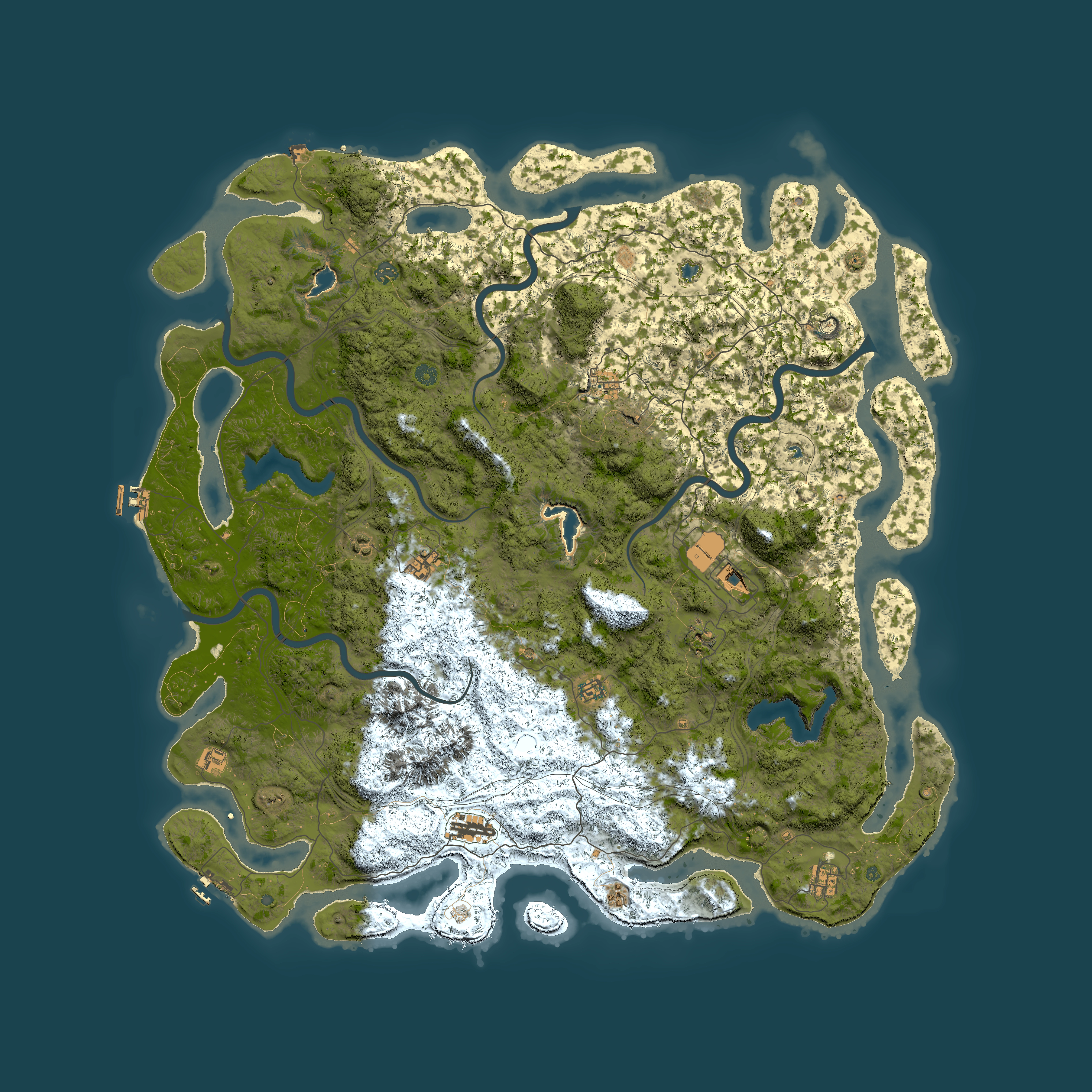 Full top-down render of Rust map seed 850915253, 5900x5900m