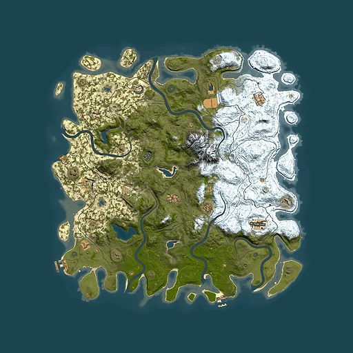 Rust map seed 1621758522, 5150x5150m top-down preview