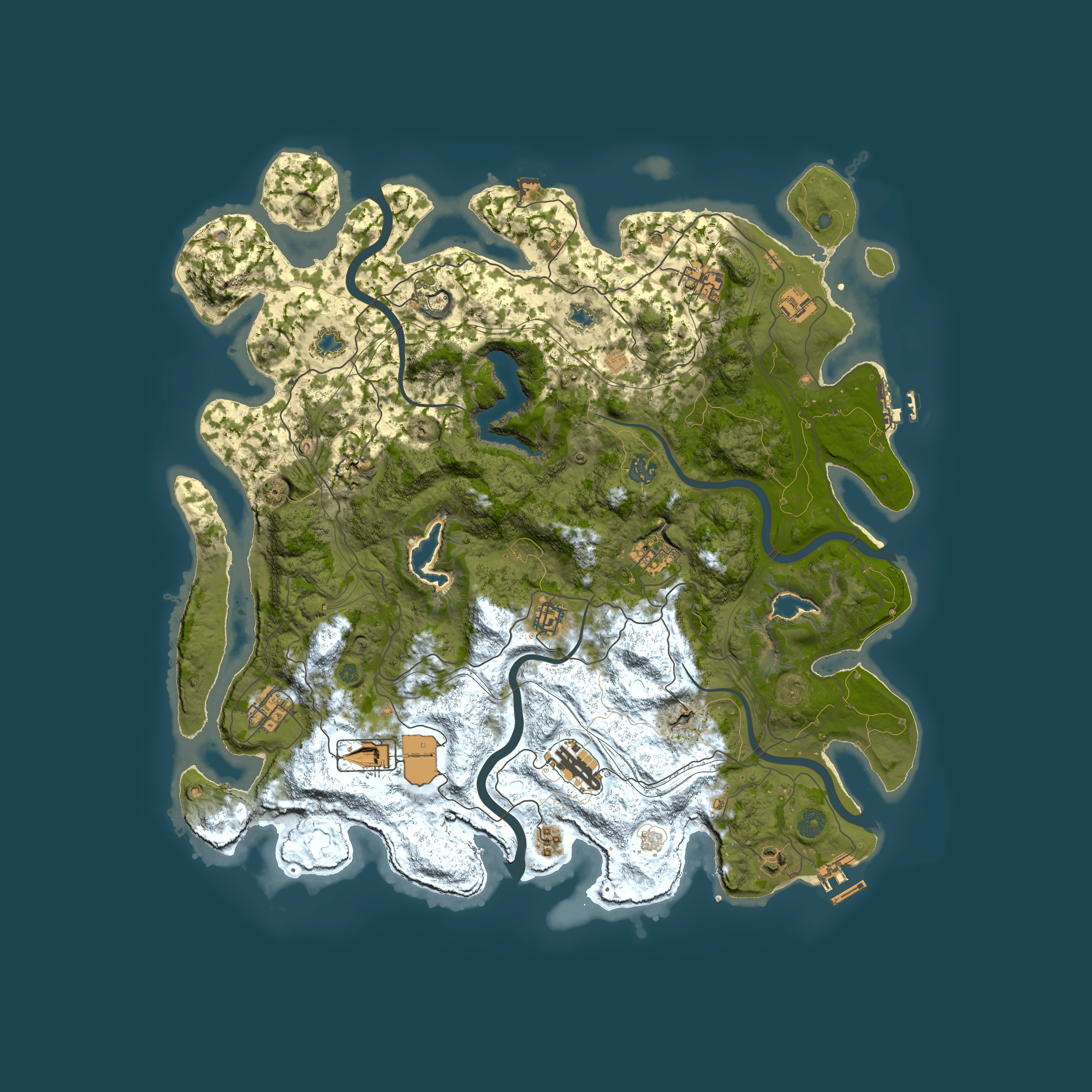 Full top-down render of Rust map seed 638863309, 4500x4500m