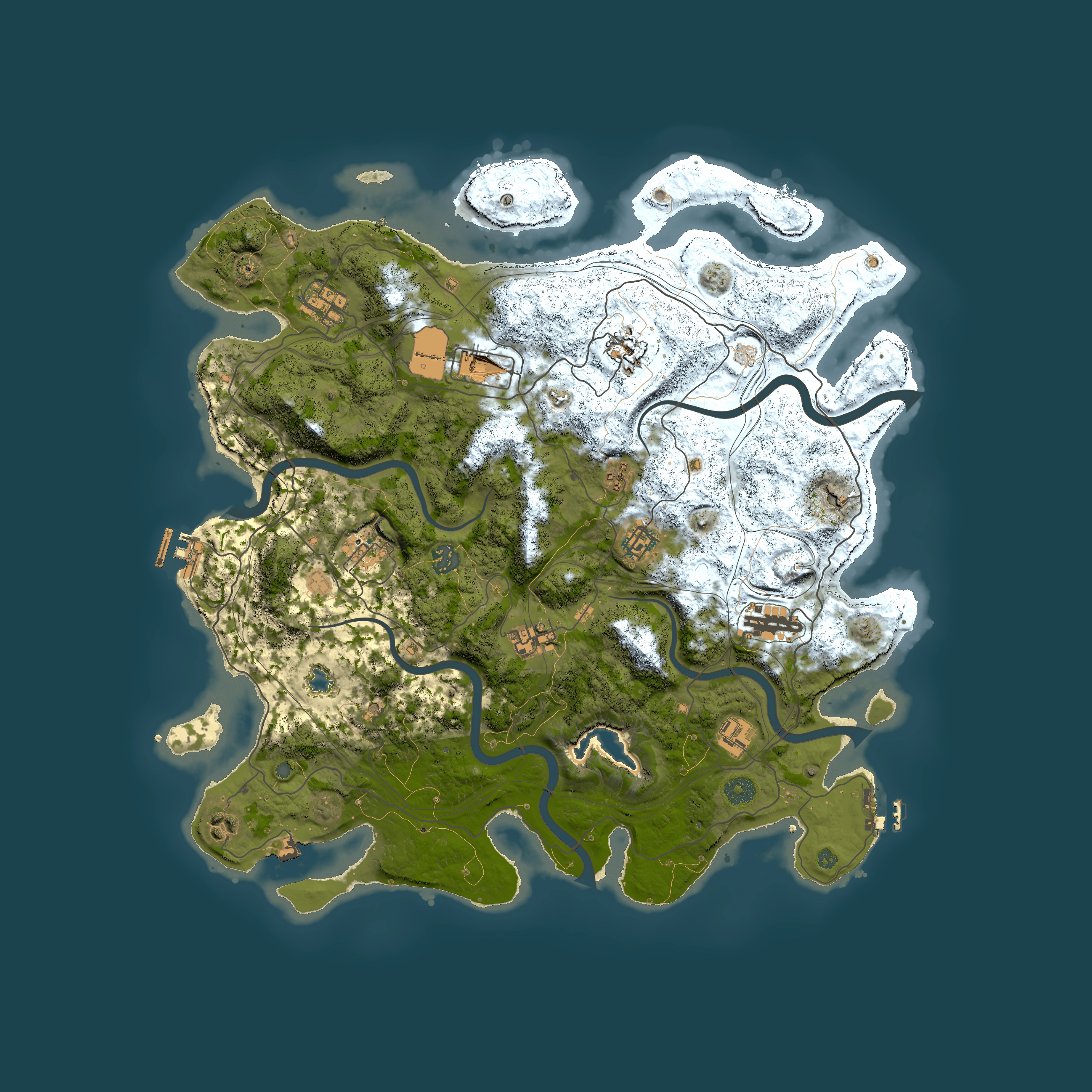 Full top-down render of Rust map seed 1939723334, 4400x4400m