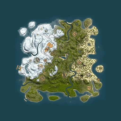 Rust map seed 536471684, 4300x4300m top-down preview