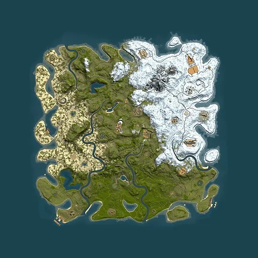 Rust map seed 816319795, 5350x5350m top-down preview