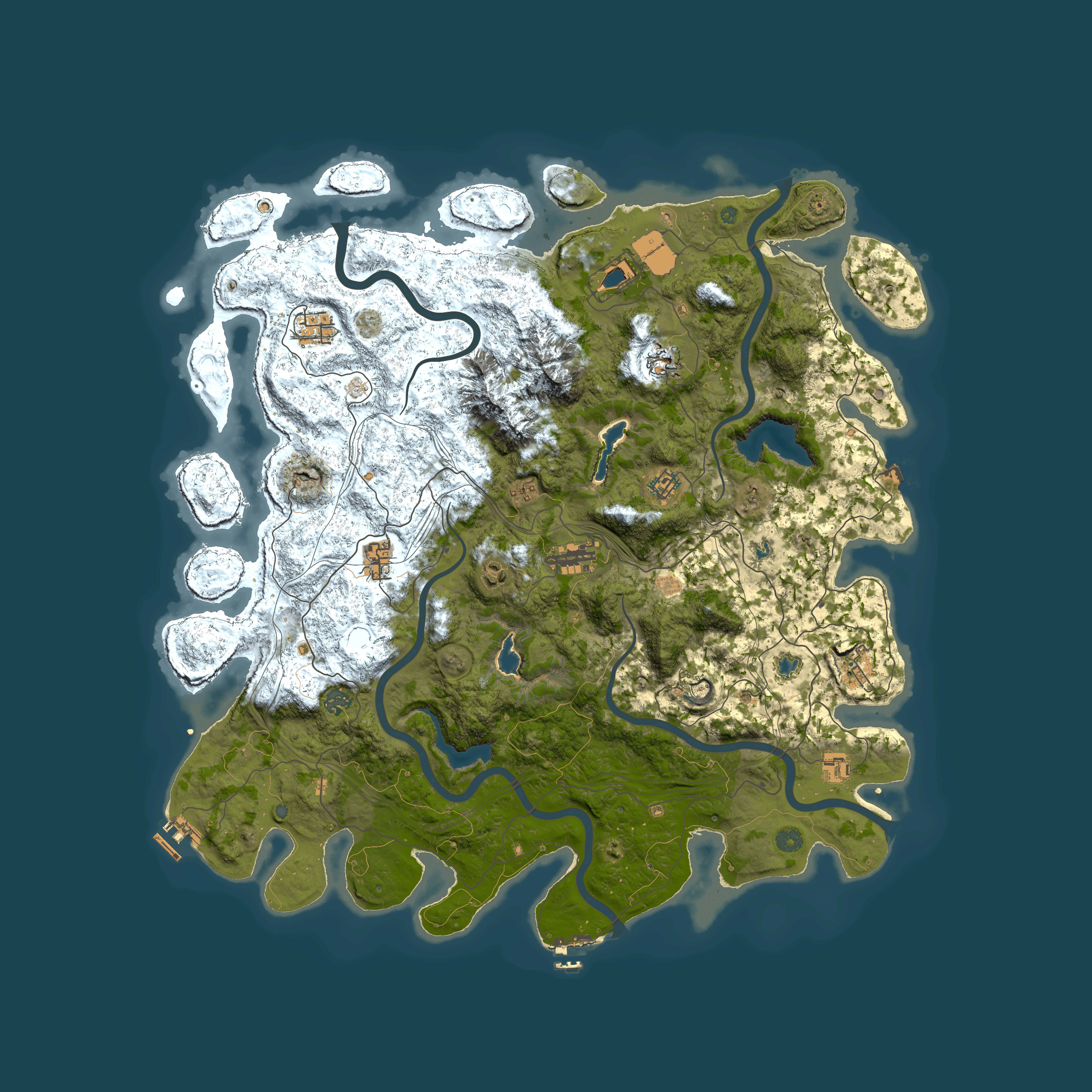 Full top-down render of Rust map seed 763443592, 5050x5050m