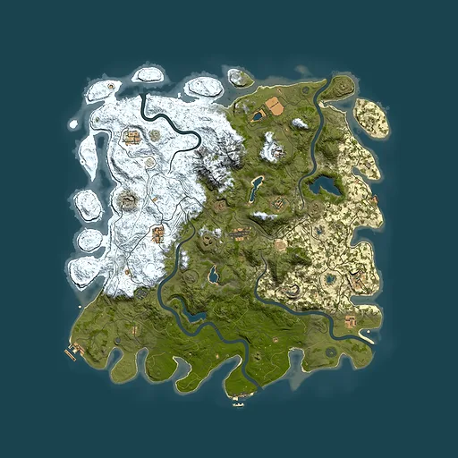 Rust map seed 763443592, 5050x5050m top-down preview