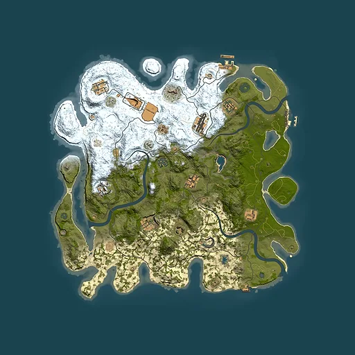 Rust map seed 1732774125, 4100x4100m top-down preview