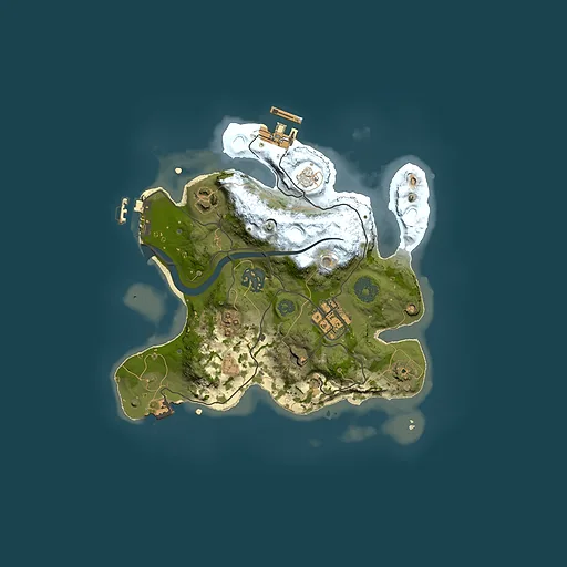 Rust map seed 531501309, 2500x2500m top-down preview