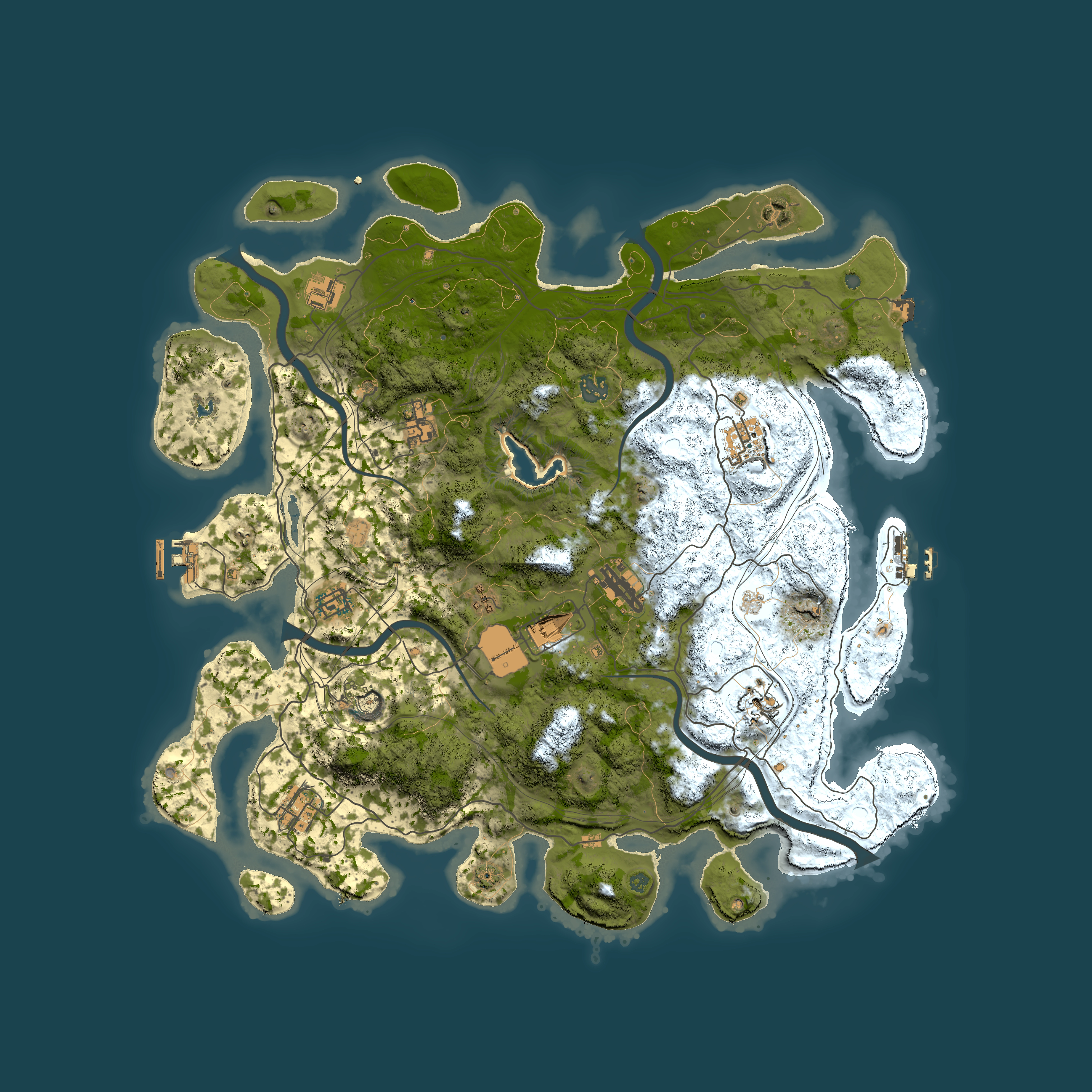 Full top-down render of Rust map seed 1057345902, 4350x4350m