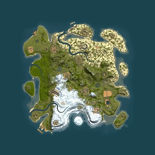 Rust map seed 322969647, 3650x3650m top-down preview