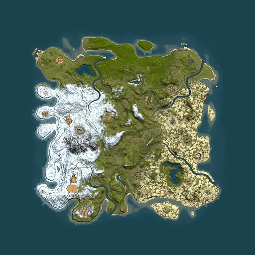 Rust map seed 185976435, 5150x5150m top-down preview