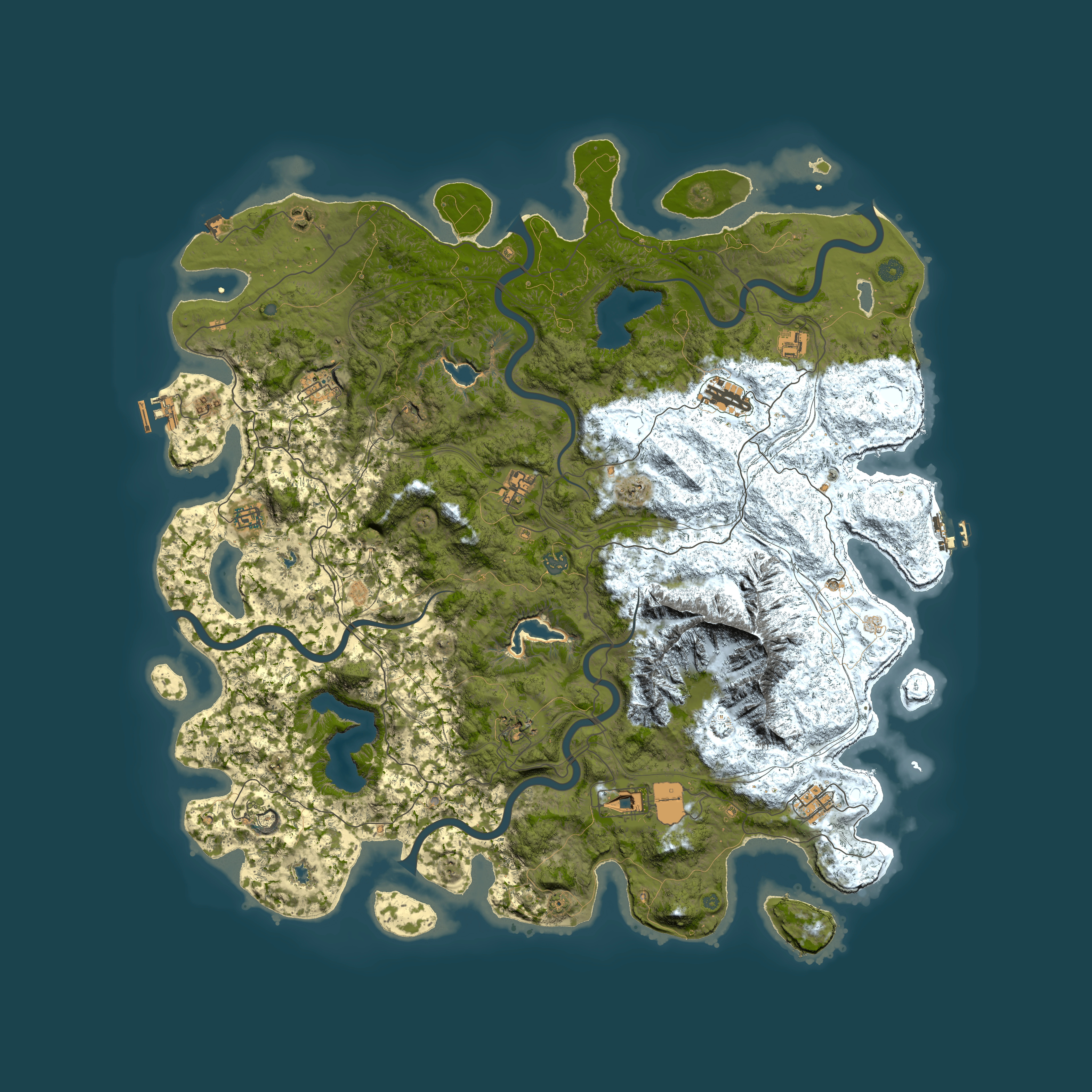 Full top-down render of Rust map seed 1400119995, 5400x5400m