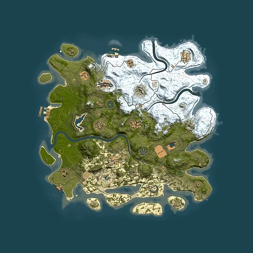Rust map seed 1042977484, 4000x4000m top-down preview