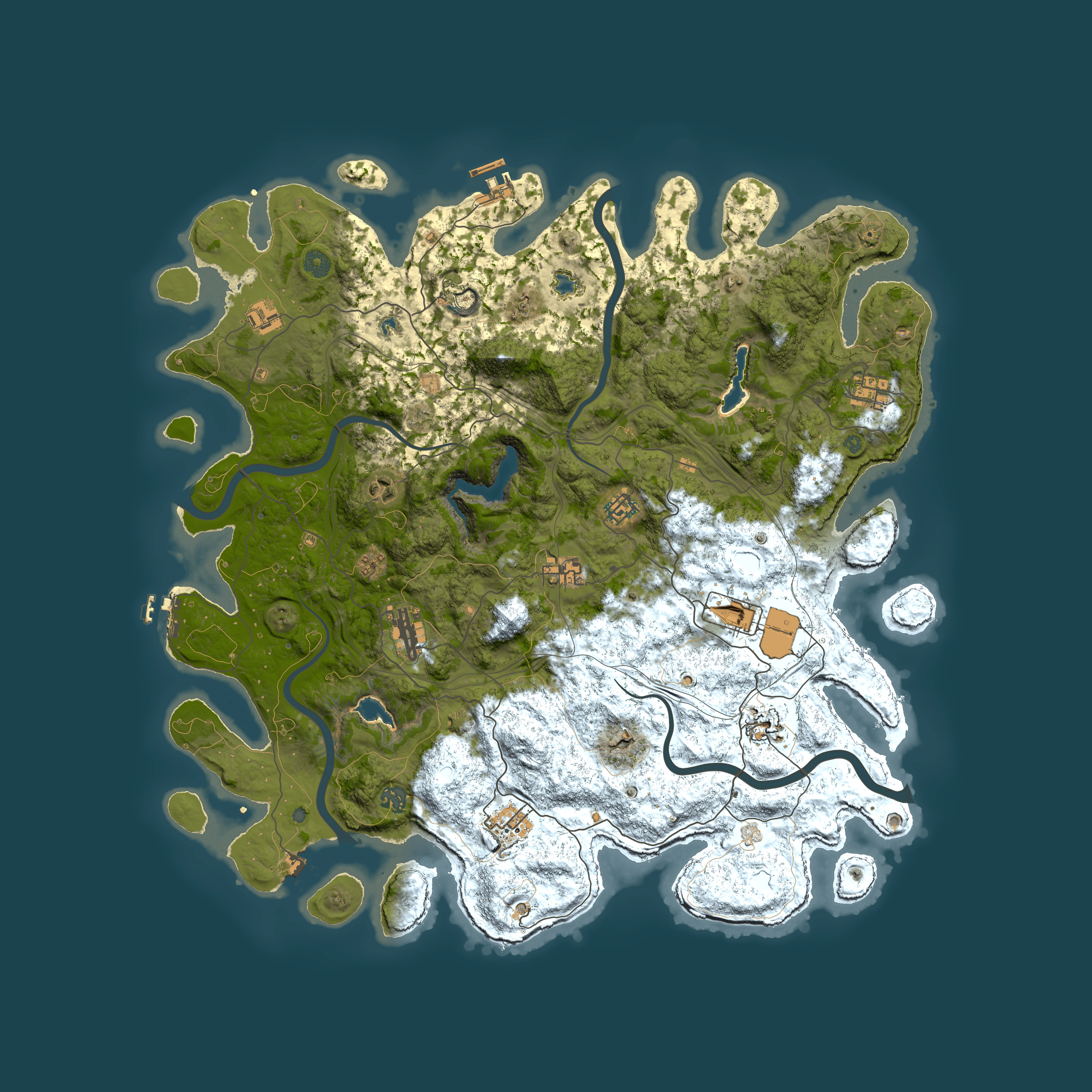Full top-down render of Rust map seed 119946451, 4800x4800m