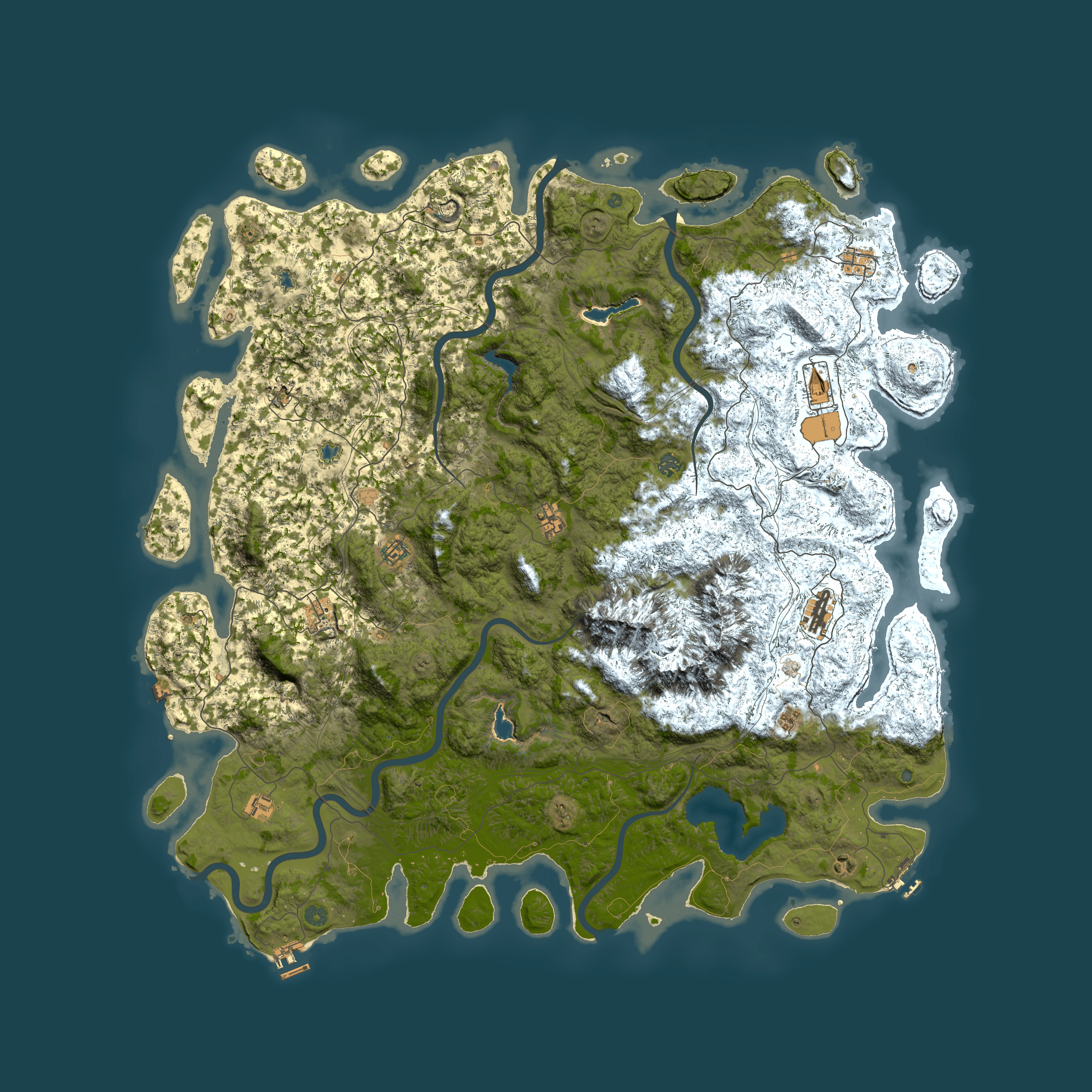 Full top-down render of Rust map seed 1281536348, 5950x5950m
