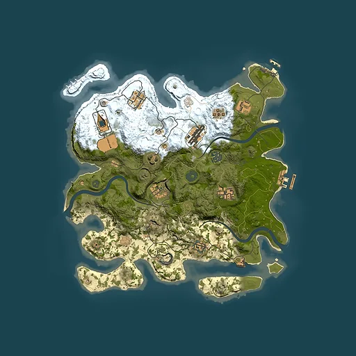 Rust map seed 1508257147, 3500x3500m top-down preview