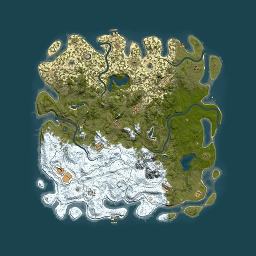 Rust map seed 3195964, 5450x5450m top-down preview