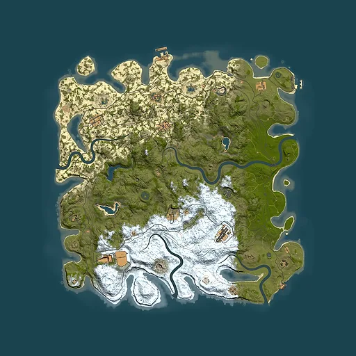 Rust map seed 135456292, 4850x4850m top-down preview