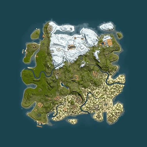 Rust map seed 1355326868, 4400x4400m top-down preview