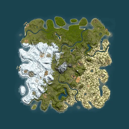 Rust map seed 791939319, 5000x5000m top-down preview