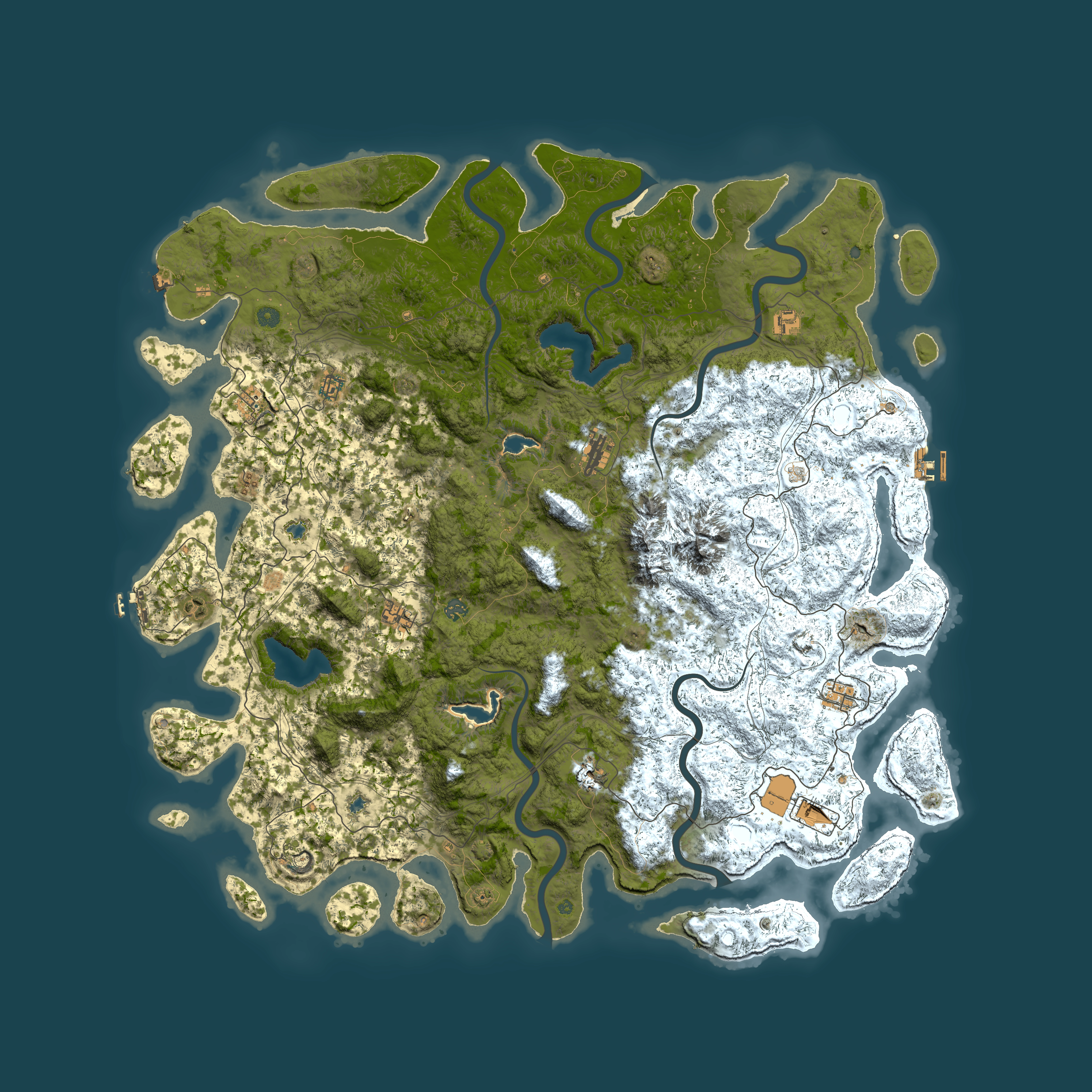 Full top-down render of Rust map seed 1748013079, 5950x5950m
