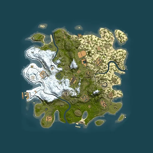 Rust map seed 1093351760, 3650x3650m top-down preview