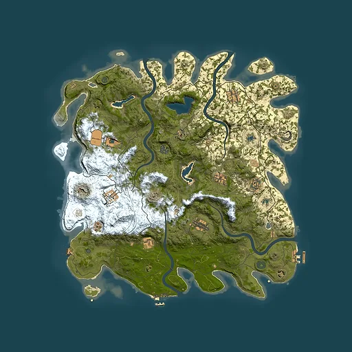 Rust map seed 658376007, 4600x4600m top-down preview