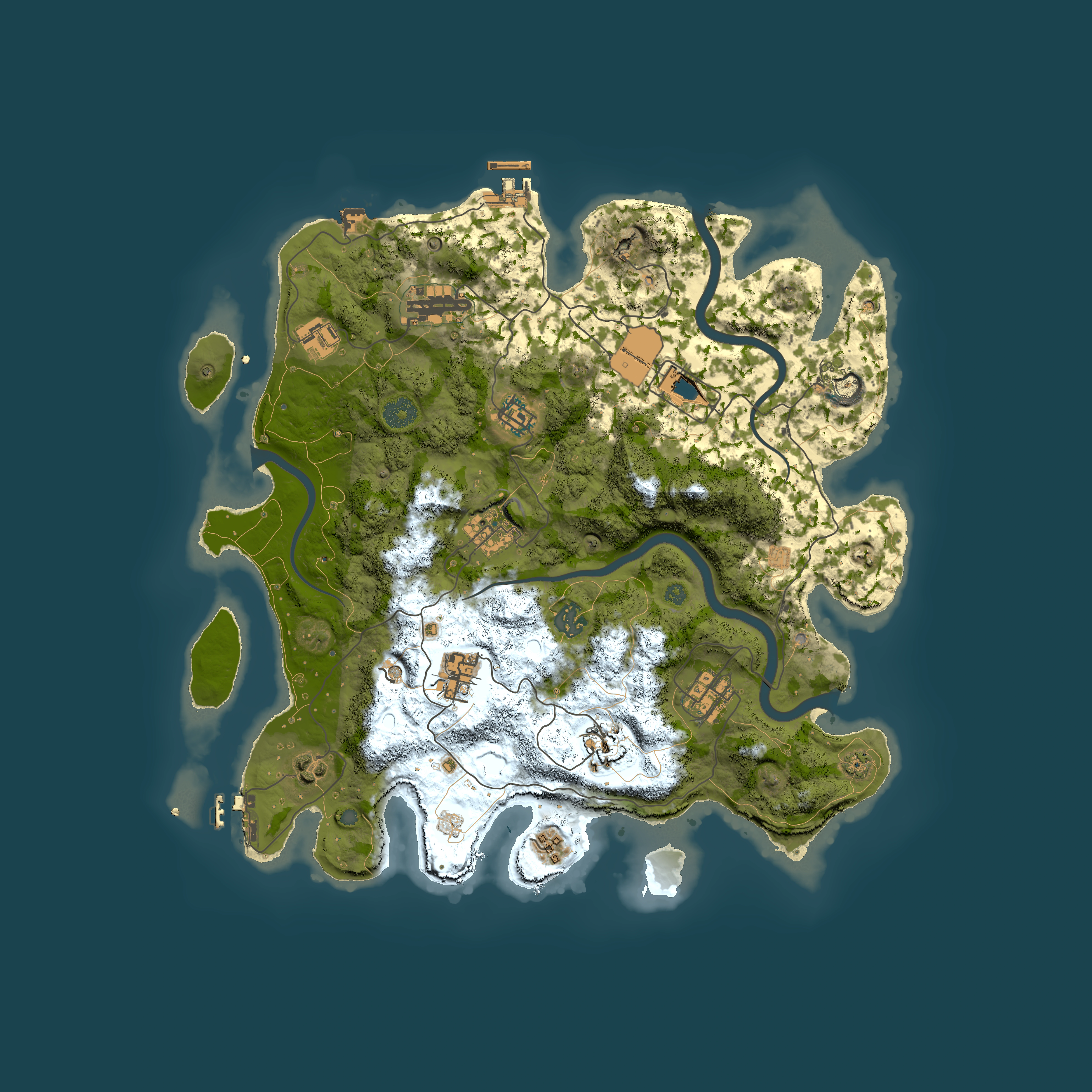 Full top-down render of Rust map seed 1741978059, 3900x3900m
