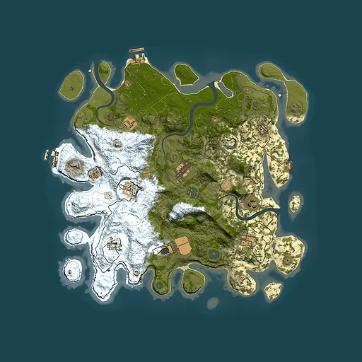 Rust map seed 1545628520, 3950x3950m top-down preview