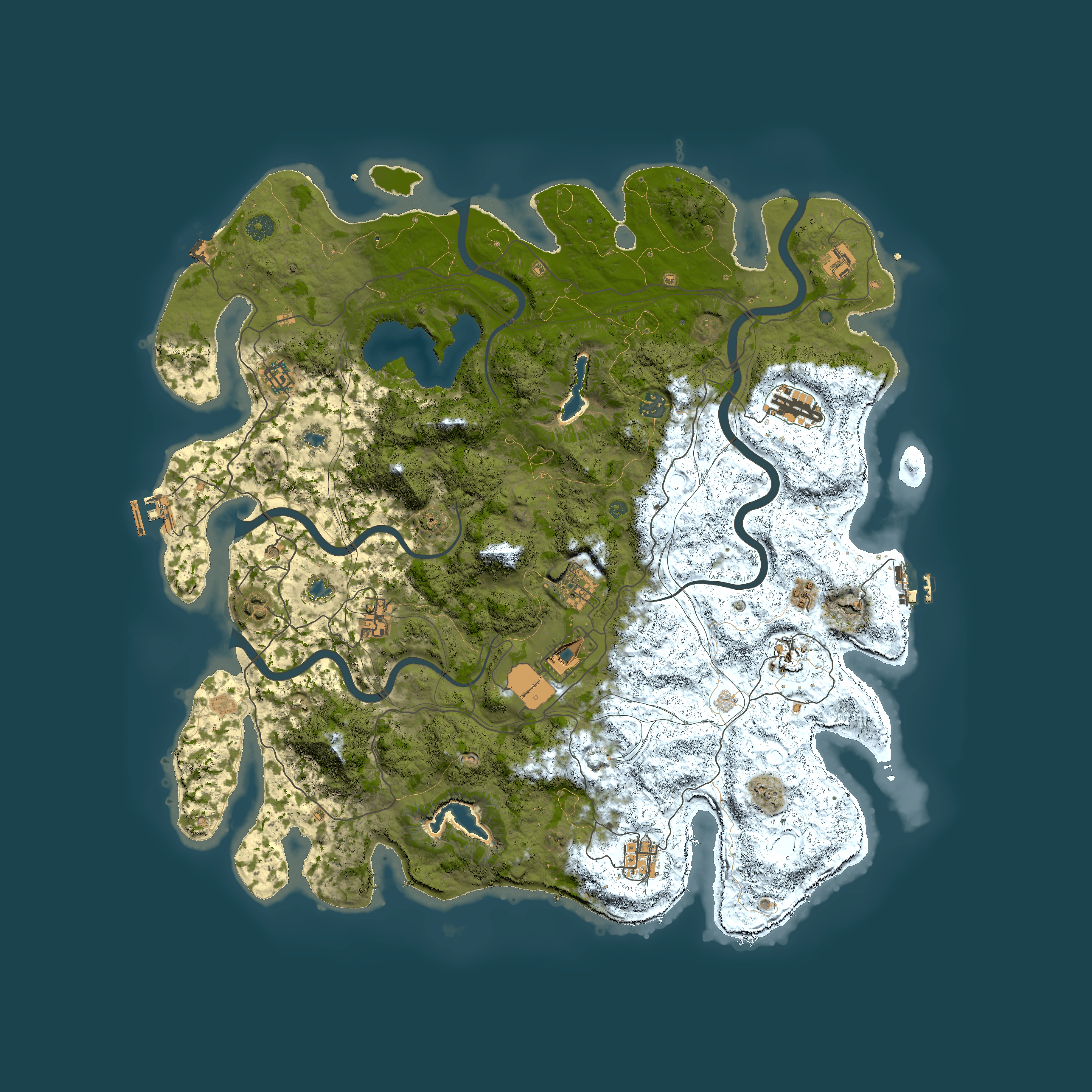 Full top-down render of Rust map seed 854073516, 4850x4850m